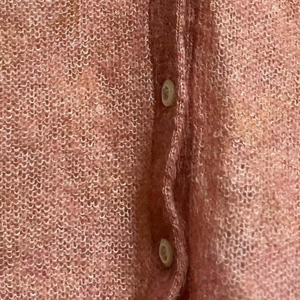 J. Crew Mohair Soufflé Cardigan Pink Peach Sz Small Sweater - Picture 5 of 9